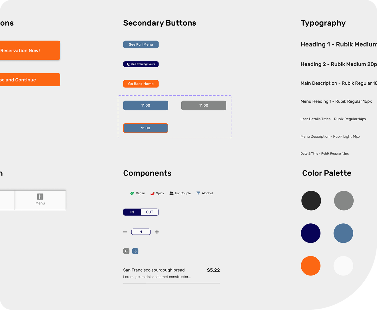 UI Design, High-Fidelity Prototype, Design System design mockup